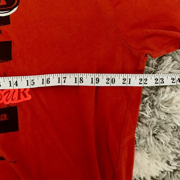 Under Armour Tee The Only Way Is Through Men’s Large Orange UA Running Outdoor - Picture 4 of 5